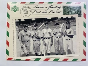YANKEES Babe Ruth Mickey Mantle Jeter 2004 Upper Deck Happy Holidays Card - Picture 1 of 3