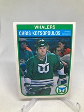 1982 OPC O-Pee-Chee Hockey #124 Chris Kotsopoulos Hartford Whalers Rookie RC