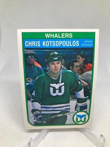 1982 OPC O-Pee-Chee Hockey #124 Chris Kotsopoulos Hartford Whalers Rookie RC
