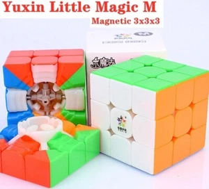 YUXIN LITTLE MAGIC M 3X3X3 LUBED & TENSIONED MAGNETIC STICKERLESS TWISTY PUZZLE - Picture 1 of 7