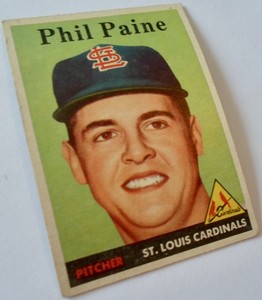VINTAGE TOPPS BASEBALL CARD FEATURING PHIL PAINE, ST. LOUIS CARDINALS