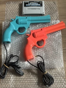 LETHAL ENFORCERS RAY GUN Controllers for SFC SNES  w/Box Nintendo  Japan KONAMI - Picture 1 of 10