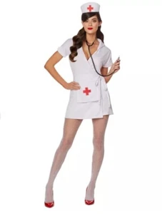 Geist Halloween klassisches Krankenschwester Kostüm Erwachsene Damengröße Medium neu im Karton - Bild 1 von 5