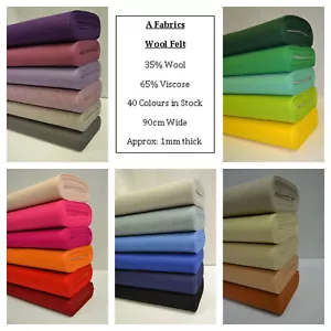 Superior Quality 35% wool blend felt Fabric 1mm thick sold in sheets, per metre - Picture 1 of 78