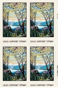 US #4165 American Treasures: TIFFANY GLASS 41c (2007) - Block of 4 Stamps MNH - Picture 1 of 1