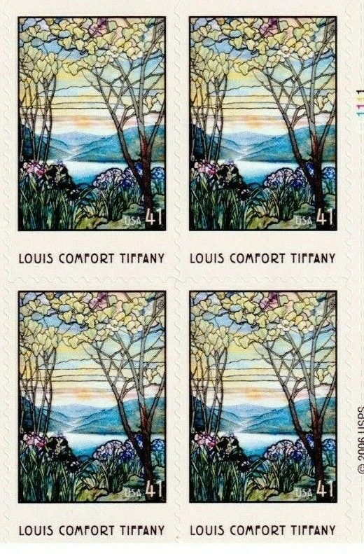 US #4165 American Treasures: TIFFANY GLASS 41c (2007) - Block of 4 Stamps MNH - Image 1 of 1