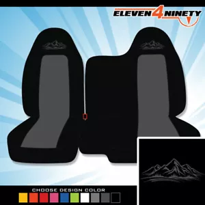 Fundas de diseño para cubierta de asiento delantero Chevy Colorado 2004-2012 diseño negro carbón - Imagen 1 de 2