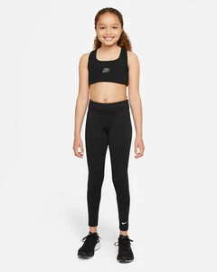 Nike Black Dri-FIT One Older Kids Girls Leggings Size XL - Picture 1 of 4