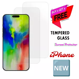Tempered Glass Screen Protector For iPhone 16 15 14 11 12,13 Pro Max iPhone XR - Picture 1 of 5