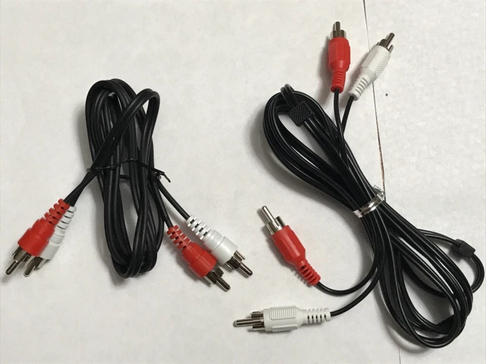 2 RCA male to 2 RCA male cable 6 ft or 3 1/2 ft - Image 1 of 1