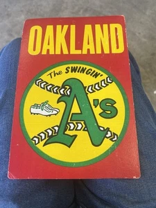 Vintage Oakland The Swingin' A's Baseball Cardboard Poster Sign - Picture 1 of 2