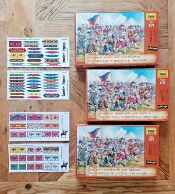 3x Konvolut 8061 Zvezda Österreicher Wien 1683 + 4x Bonus Fahnentafeln - 1:72 - Bild 1 von 2