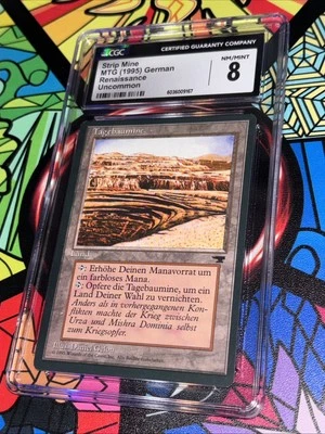 Strip Mine Magic The Gathering 1995 German Renaissance CGC 8 ￼ - Image 1 of 2