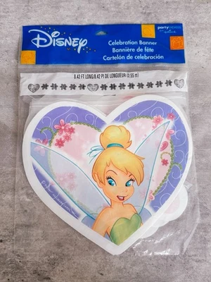 Disney Party Tinkerbell Happy Birthday Banner Party Decoration NEW - Image 1 of 2
