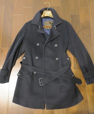 Abrigo MACKINTOSH FETLAR Talla 40 Azul Marino Lana Melton Doble Pecho Foto 1 de 4