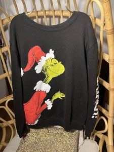 DR. SEUSS THE GRINCH CHRISTMAS LIGHTWEIGHT SWEATSHIRT WOMEN'S PLUS SIZE M - Picture 1 of 7