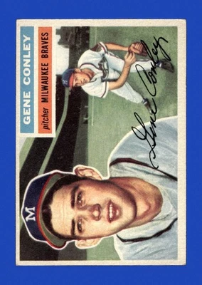 1956 Topps Set-Break # 17 Gene Conley en muy buen estado-en muy buen estado (espalda blanca) *GMCARDS* Foto 1 de 2
