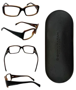 Donna Karan Eyeglasses Frames 1036 3081/87 56 18 130 Black Brown Full Rim DKNY - Picture 1 of 9
