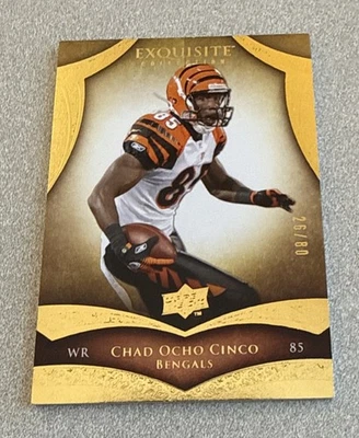 2009 Upper Deck Exquisite Collection #45 Chad Ocho Cinco Bengals 26/80 - Image 1 of 2