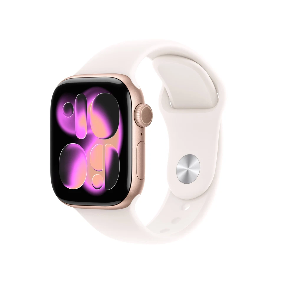 Apple Watch Series 11 GPS 42mm Cassa Alluminio Oro Rosa con Band Rosa Fard - S/M - Immagine 1 di 1