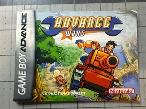 Advance Wars Nintendo Game Boy Advance GBA Manual de instrucciones Folleto SOLO - Imagen 1 de 3