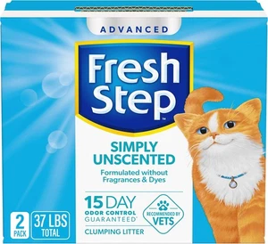 Advanced Unscented Clumping Cat Litter 37 lbs, Odor Control, Rapid Absorption - Picture 1 of 15