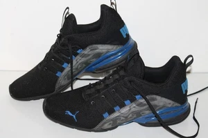 PUMA Axelion Graphic Runner Running Shoes, 194516-01, Black/Royal, Men's Size 10 - Picture 1 of 5