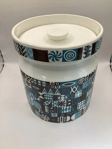 Vintage Portmeirion Tivoli Biscuit Barrel / large Storage Jar Retro 60s Design - Picture 1 of 6