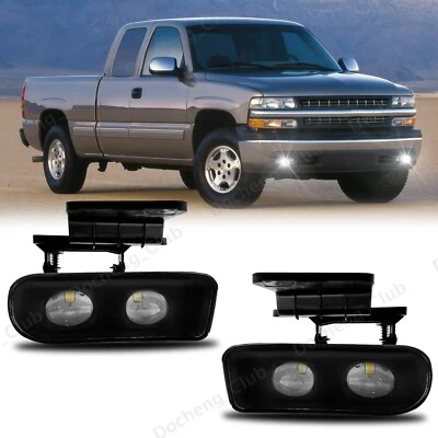 LED Fog Lights For 99-02 Chevy Silverado 1500 2500 3500 00-06 Tahoe Suburban - Imagem 1 de 4