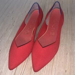 Zapatos planos de ballet puntiagudos Rothy’s para mujer talla 9,5 rojo chile THE POINT - Imagen 1 de 9