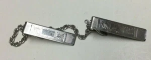Pair if mens tie bars,never used, engravable,see additional below, J35 - Picture 1 of 10