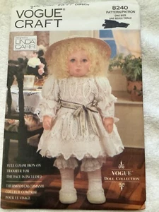 Vogue CRAFT Pattern 8240 VICTORIAN DOLL, CLOTHES AND FACE TRANSFER - Picture 1 of 2