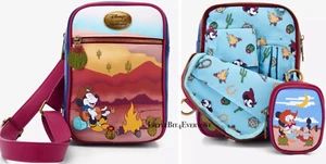 EXCLUSIVO Bolso Bandolera Disney Mickey Mouse Western y Monedero Pato Donald Nuevo con Etiquetas - Imagen 1 de 5