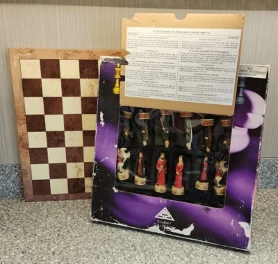 The Chessman Summit Collection Chess Set England Vs Scotland 5447 & 14×14" Board - Image 1 of 4