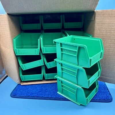 24x Quantum Storage Stack n Hang Bin 5.37" x 4.12" x 3" - Green - Image 1 of 3