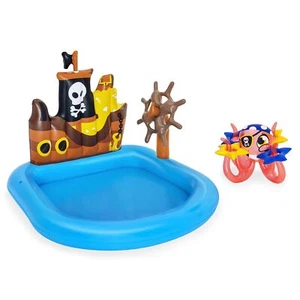 H2OGO! Ships Ahoy Pool Play Center - 55" x 51" x 41" - Bestway Kids Inflatabl... - Picture 1 of 9