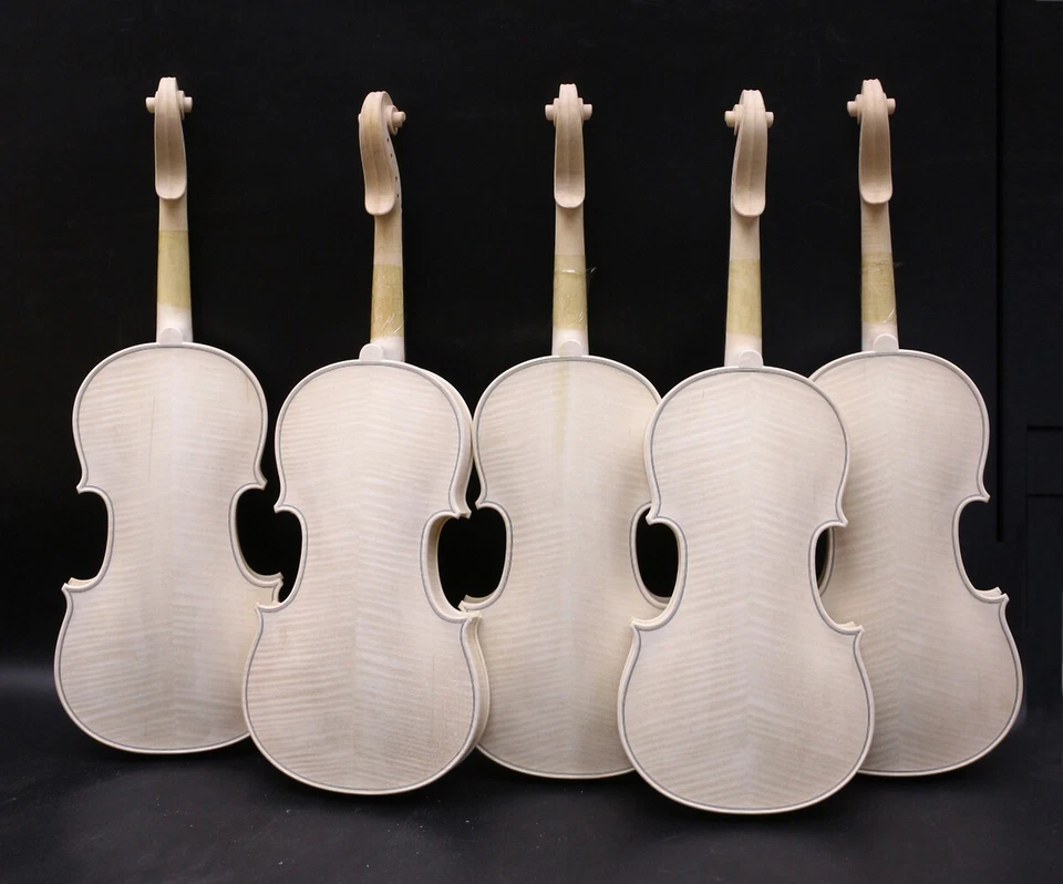 New 4/4 Violin Flame Maple Spruce wood Hand made violin Ebony Fingerboard - Image 1 of 4