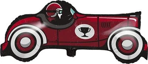 Vintage Race Car Adult Kids Birthday Party Decoration 16" Shaped Mylar Balloon - Picture 1 of 1