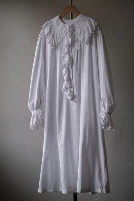 French 1900’s Antique Cotton Lace Night Dress - Image 1 of 4