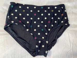 CoCo Rave High Waist Polka Dot Swimsuit Bikini Bottom Brief XL (A22) - Picture 1 of 2
