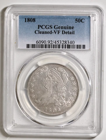 1808 Capped Bust Half Dollar - PCGS VF Details Cover