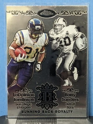 2007 Topps Chrome Football Running Back Royalty RBRD-TS Barry Sanders Mint - Image 1 of 2