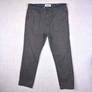 Brave Soul Pants Mens W33R (Actual 34X29) Gray 100% Cotton Chino Trouser - Picture 1 of 10