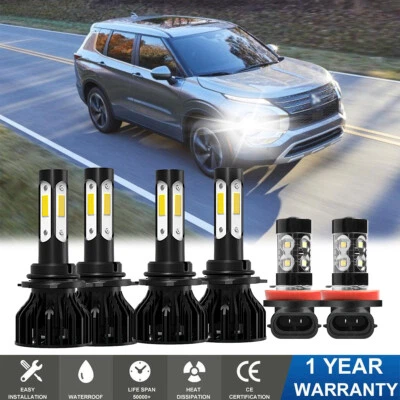 Faros LED altos bajos antiniebla para Mitsubishi Outlander 2007 2008-2013 Foto 1 de 4