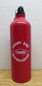 LOWE'S Front End Appreciation Red Metal Water Bottle 25oz with Carabiner (#2396) - Picture 1 of 12