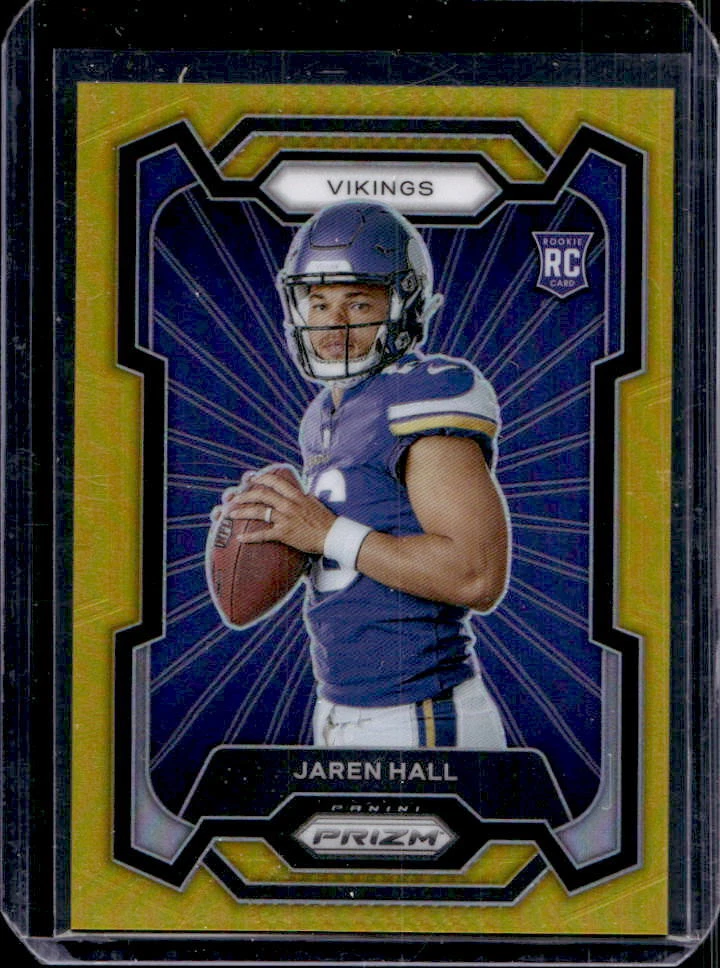 2023 Prizm Jaren Hall Gold Prizm Variation Rookie Card RC #5/10 Vikings