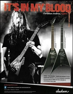 Gojira Christian Andreu Signature Jackson Randy Rhoads RRXT RR Gitarre Werbedruck - Bild 1 von 3