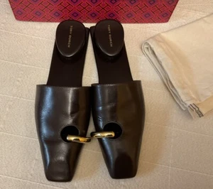 Tory Burch Pierced Flat Mule Sz 8 $398 runway - Picture 1 of 10