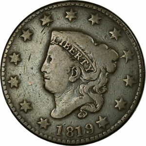 [#656965] Coin, United States, Coronet Cent, Cent, 1819, U.S. Mint, Philadelphia