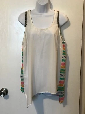 Lulumari小号白色透明露肩背心吊带背心 — 第 1/4 张图片